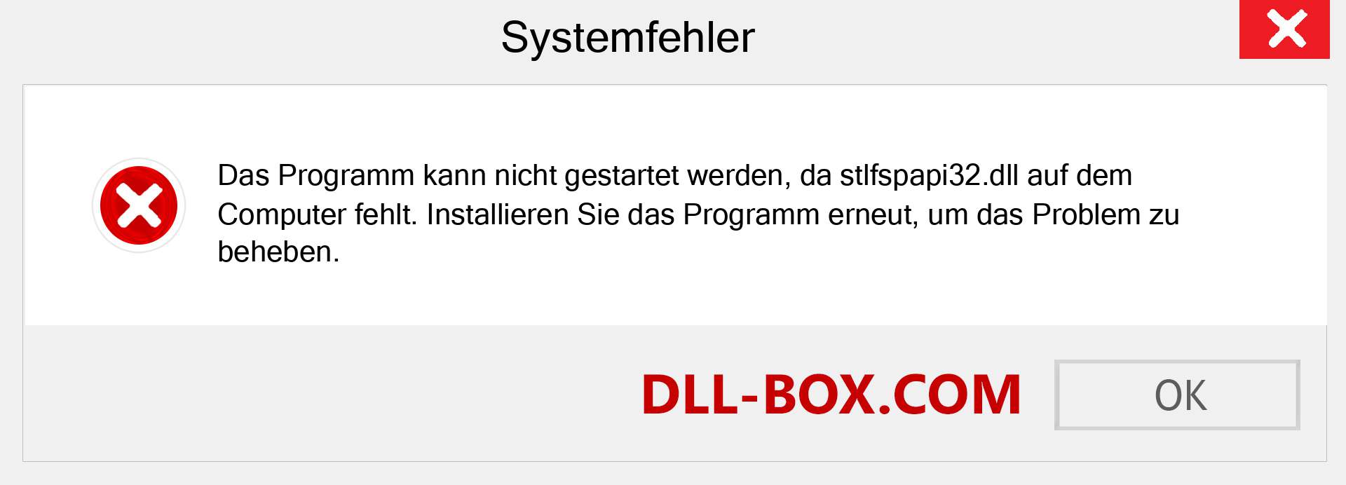 stlfspapi32.dll-Datei fehlt?. Download für Windows 7, 8, 10 - Fix stlfspapi32 dll Missing Error unter Windows, Fotos, Bildern