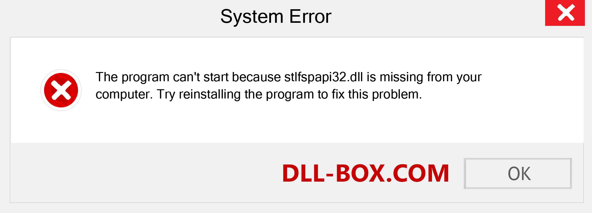  stlfspapi32.dll file is missing?. Download for Windows 7, 8, 10 - Fix  stlfspapi32 dll Missing Error on Windows, photos, images
