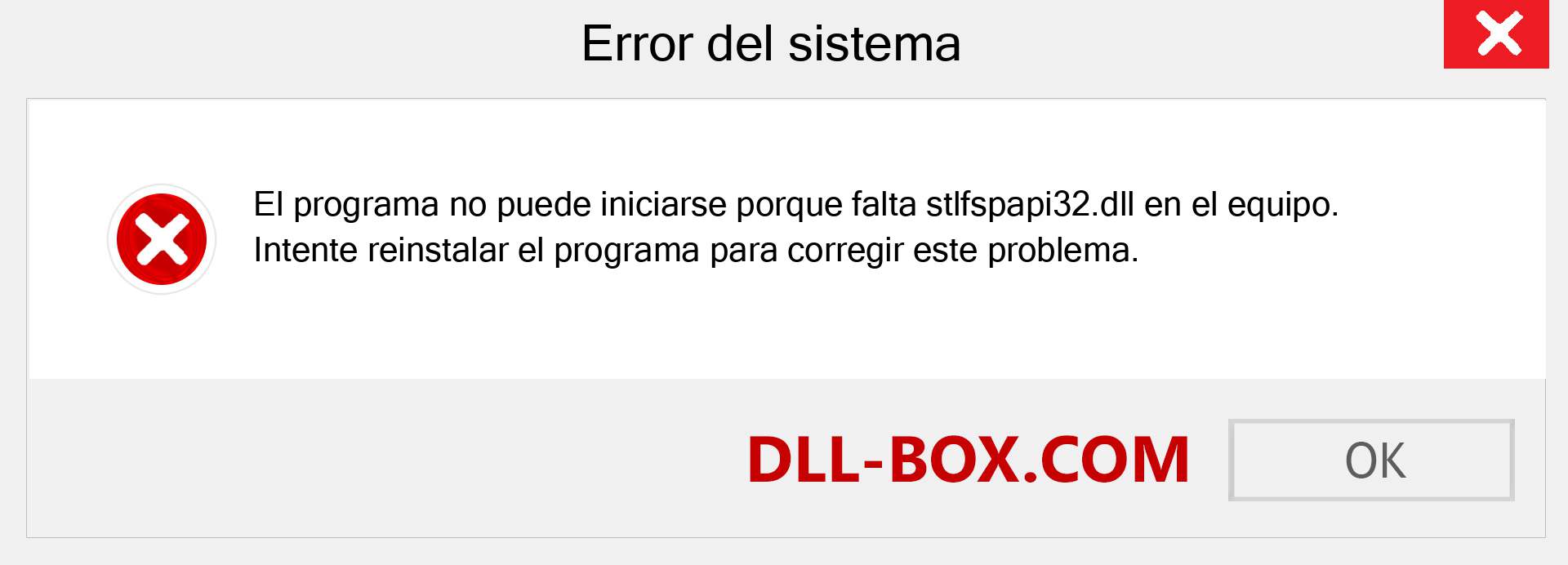 ¿Falta el archivo stlfspapi32.dll ?. Descargar para Windows 7, 8, 10 - Corregir stlfspapi32 dll Missing Error en Windows, fotos, imágenes